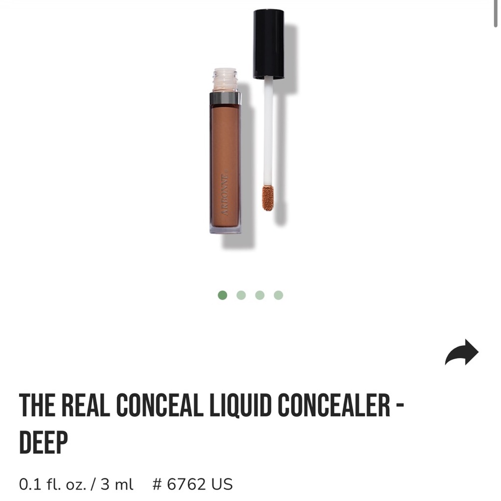 NEW, without box, Arbonne- the real conceal liquid concealer- DEEP, 0.1 fl oz